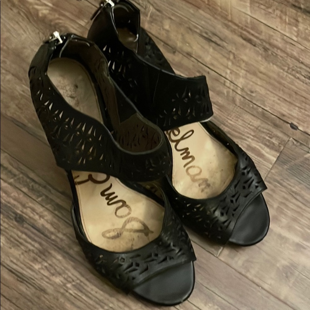 Sam Edelman Black Leather Sandals, 8